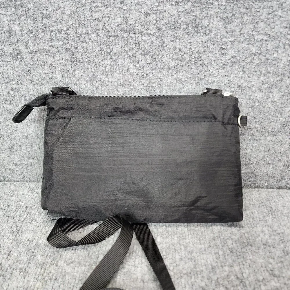 Baggallini Black Nylon Crossbody Zipper Front Pocket Handbag Bag Purse Organizer